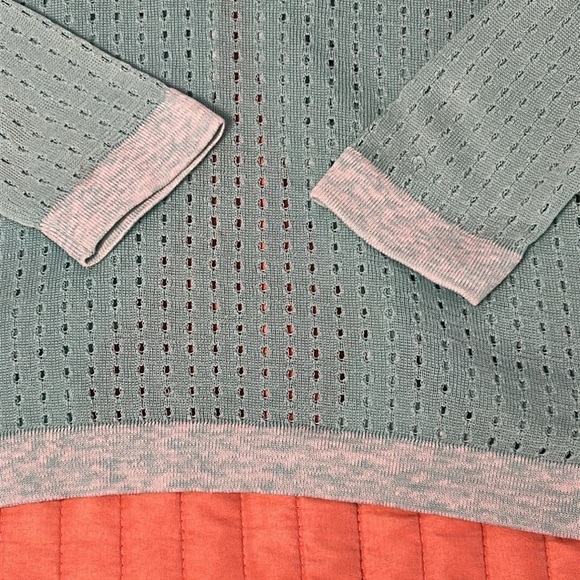 Rag & Bone Turquoise Ariana Open Knit Flyaway open Back Cotton Sweater size XS - Picture 14 of 14